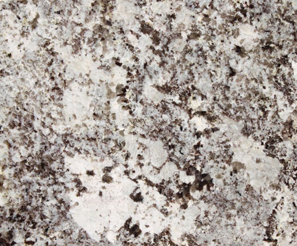 Đá granite trắng Alaska - Đá hoa cương có nền trắng và các đốm nâu, xám và đen.