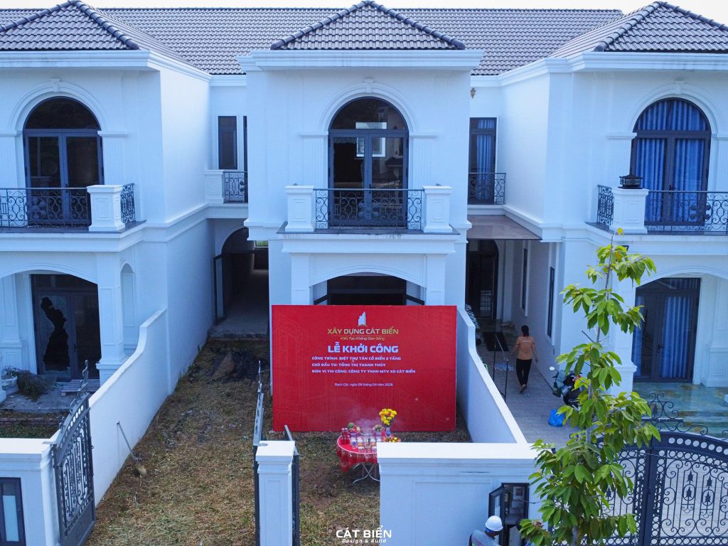 Khởi công biệt thự tân cổ điển tại Phú Cường, Rạch Giá trọn gói